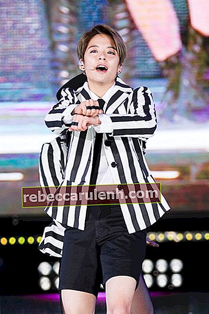 Амбер Лю во время выступления на фестивале Jeju K-Pop 25 октября 2015 г.