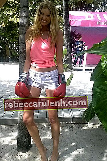 Эльза Хоск во время пляжной вечеринки Victoria's Secret Hosts в Майами