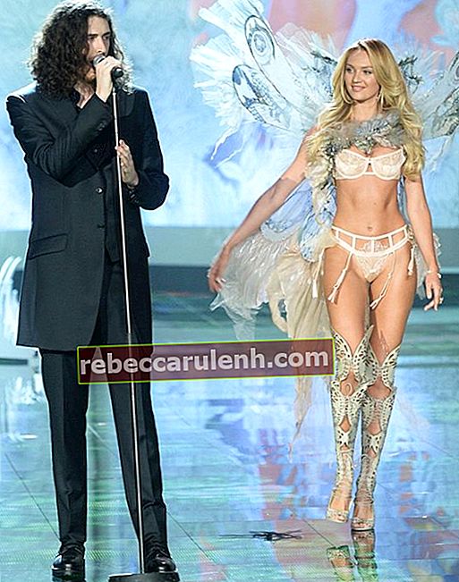 Хозиер и ангел VS Кэндис Свейнпол на показе Victoria's Secret 2014.
