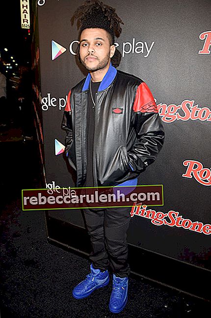 Das Weeknd at Rolling Stone und das Google Play Grammy Week Event im Februar 2015