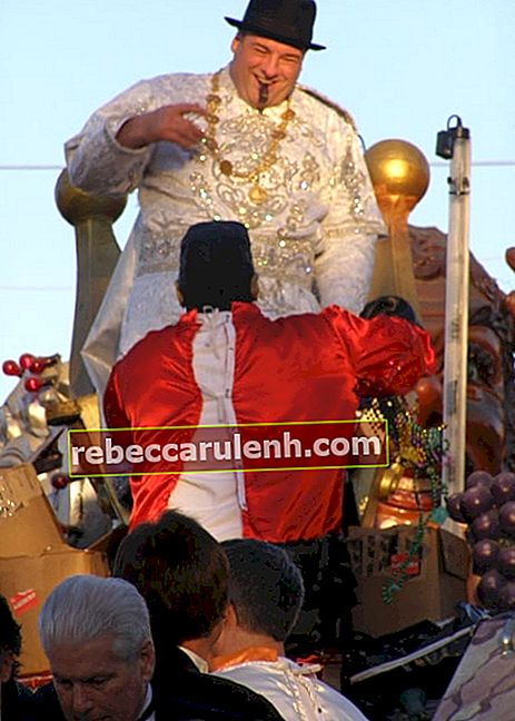 James Gandolfini über New Orleans Mardi Gras schwimmt im Februar 2007 als Bacchus XXXIX