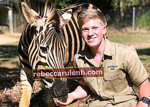 Robert Irwin mit Zambezi the Zebra im Australia Zoo im September 2018