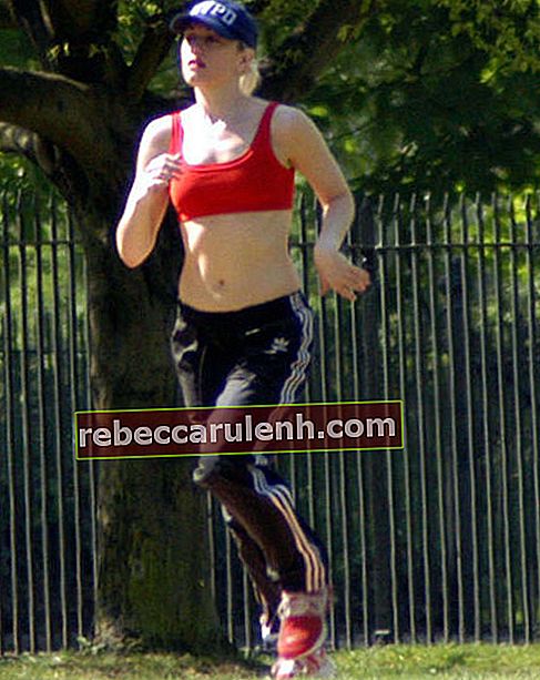 Gwen Stefani läuft Workout