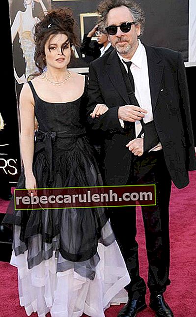 Helena Bonham Carter i Tim Burton na funkcji publicznej w lutym 2013 r