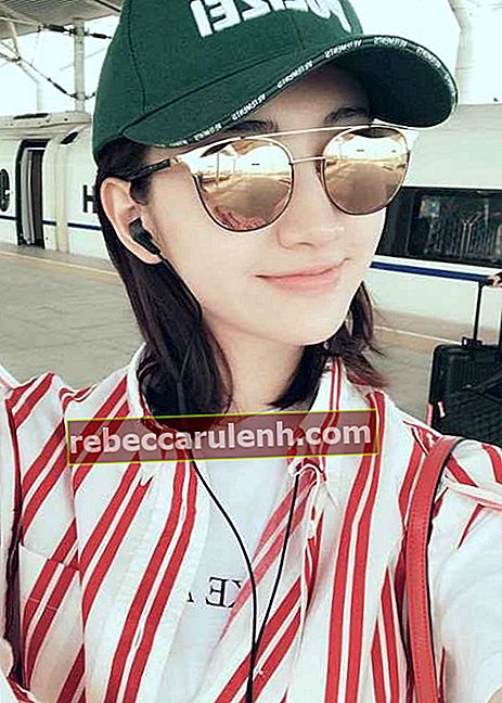 Jing Tian dans un selfie en avril 2017