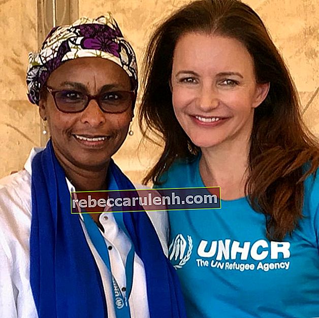 Kristin Davis während einer UNHCR-Mission in Kenia im August 2019