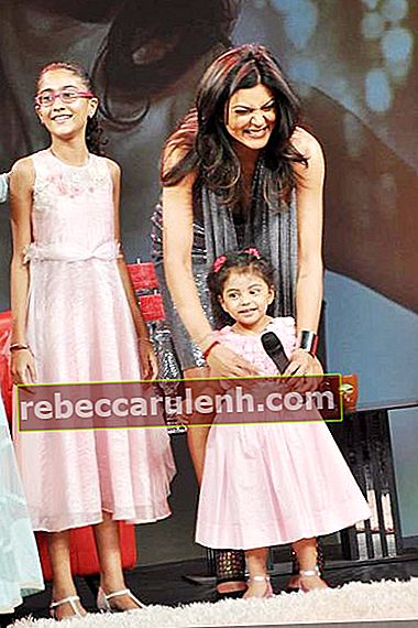 Sushmita Sen mit den Töchtern Renee und Alisah