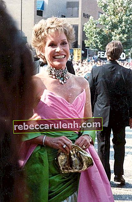 Mary Tyler Moore vista sul tappeto rosso agli Emmy Awards del 1988