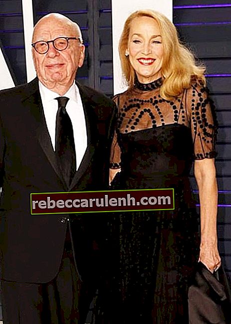 Jerry Hall et Rupert Murdoch, vus en février 2019