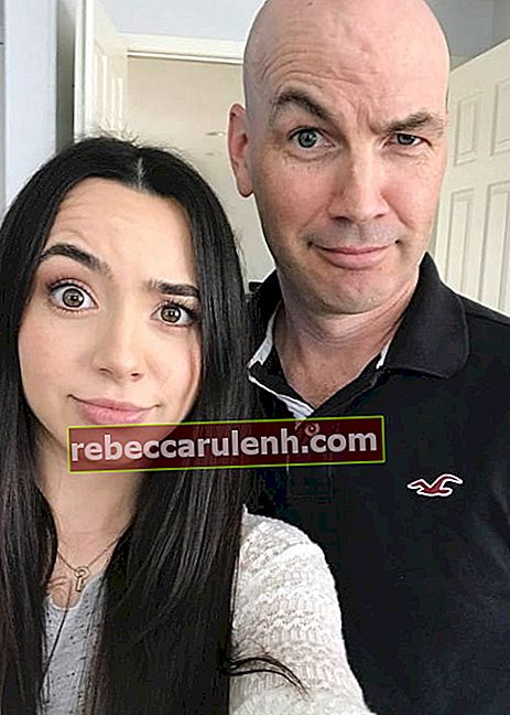 Veronica Merrell en selfie avec son père en juin 2017