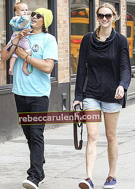 Gemma Ward et David Letts avec sa fille Naia