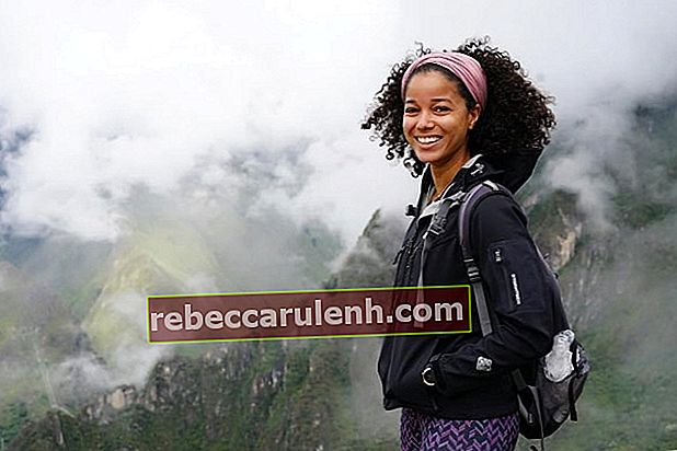 Alisha Wainwright mentre posa per una splendida foto a Machu Picchu, in Perù, nell'aprile 2019