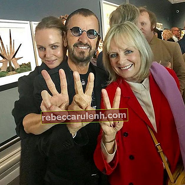 Twiggy vu avec le musicien Ringo Starr et la créatrice Stella McCartney en septembre 2019