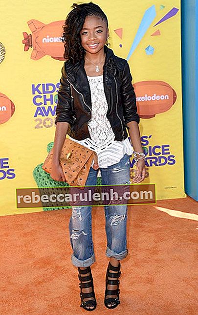 Скай Джексон на церемонии вручения награды Nickelodeon Kids Choice Awards 2015