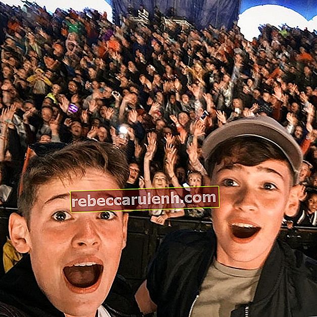 Harvey Mills avec son frère Max Mills dans un selfie pris en juillet 2018
