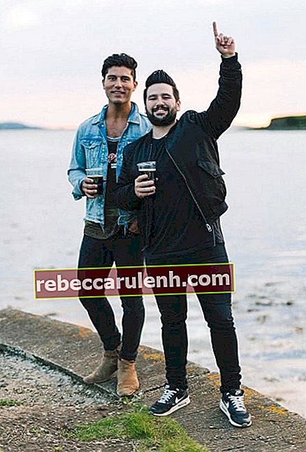 Dan Smyers (links) in einem Bild zusammen mit Shay Mooney in Westport, Grafschaft Mayo, Irland im August 2017