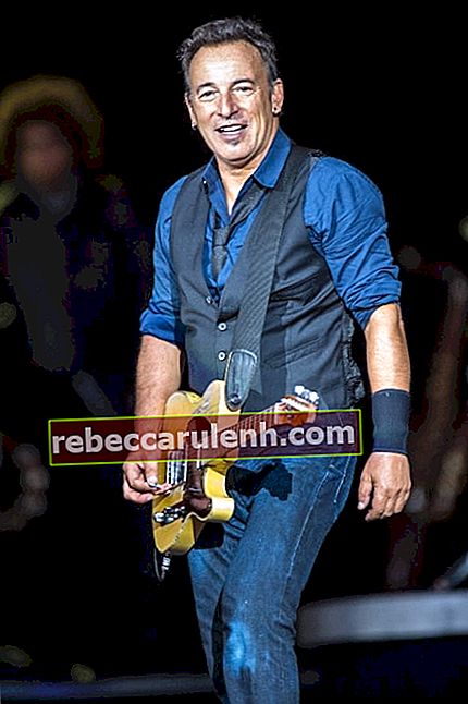 Bruce Springsteen comme on le voit lors de l'exécution au Roskilde Festival 2012