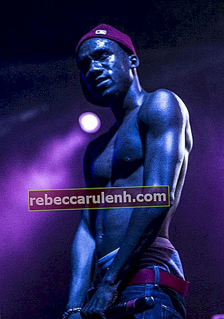 Hopsin torse nu sur scène lors de son concert en 2015
