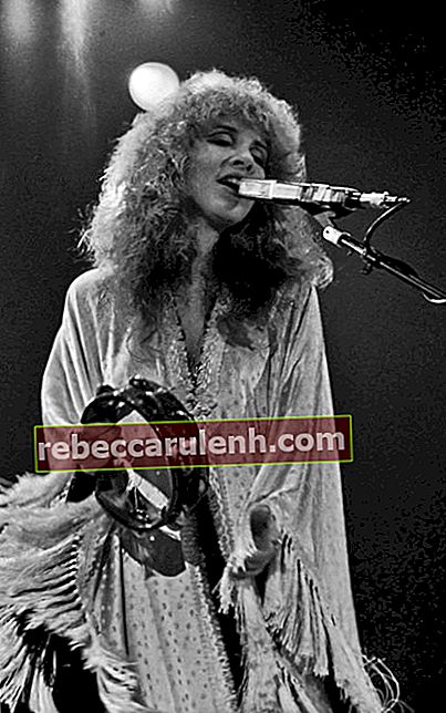 Stevie Nicks sur scène lors d'un concert à Zurich en 1980