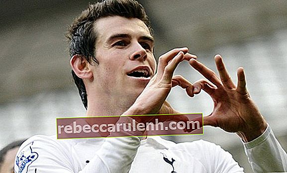 Célébration du cœur de Gareth Bale après avoir marqué un but.