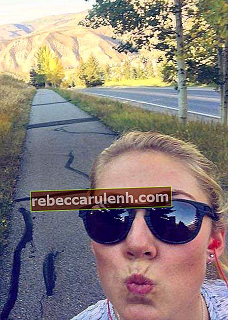 Mikaela Shiffrin dans un selfie Instagram en septembre 2016