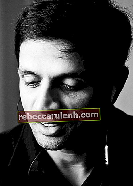 Rahul Dravid come si vede in una foto in primo piano in bianco e nero scattata l'11 settembre 2010