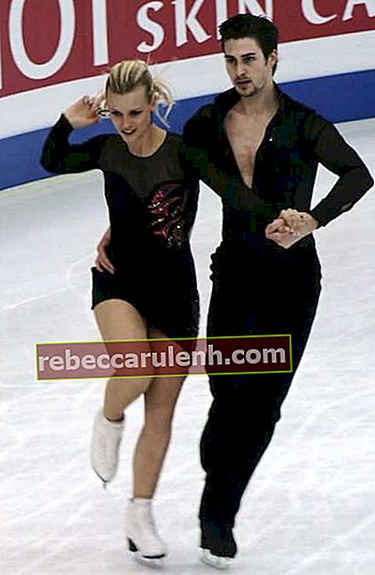 Madison Hubbell und Zachary Donohue während eines Skating-Wettbewerbs im Jahr 2012