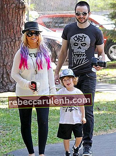 Christina Aguilera z Matthew Rutlerem i jej synem Maxem Lironem