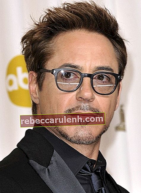 Gros plan du visage de Robert Downey Jr.