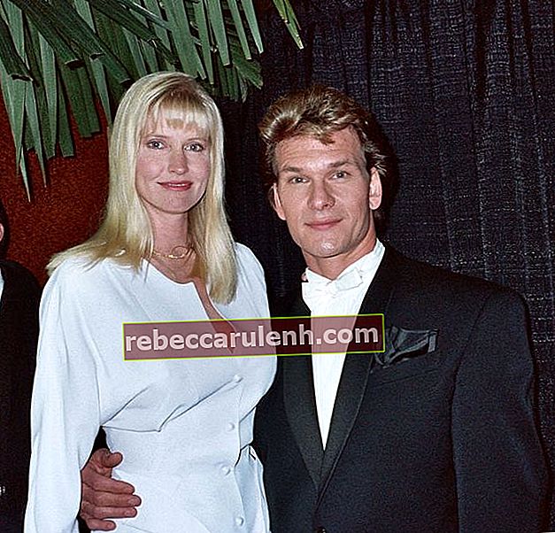 Patrick Swayze vu avec sa femme Lisa Niemi en 1990