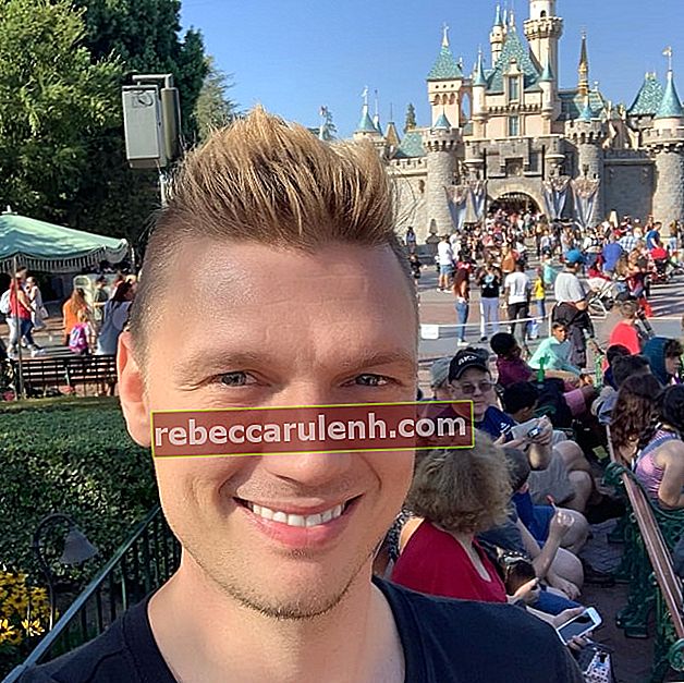 Nick Carter in einem Selfie in Disneyland im Oktober 2018