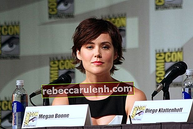 Megan Boone auf einem Foto, das während der San Diego Comic-Con im Juli 2013 aufgenommen wurde