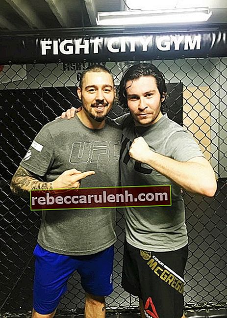 Daniel Portman (à droite) avec Dan Hardy au Fight City Gym