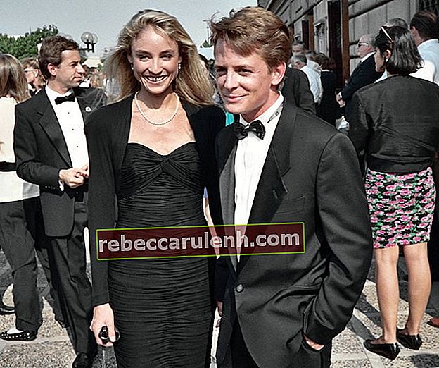 Michael J. Fox mit Frau Tracy Pollan bei den 40. Emmy Awards im August 1988