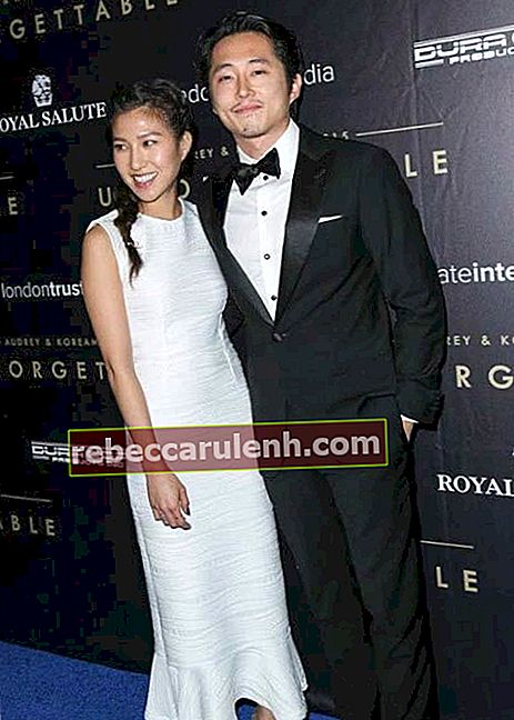 Steven Yeun et sa femme Joana Pak au gala inoubliable des Asian American Awards en décembre 2015