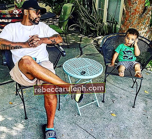 Columbus Short avec son fils Denzel en août 2018