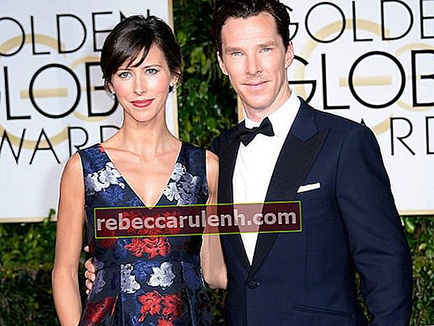 Benedict Cumberbatch nimmt mit Frau Sophie Hunter am Golden Globe Award 2015 teil