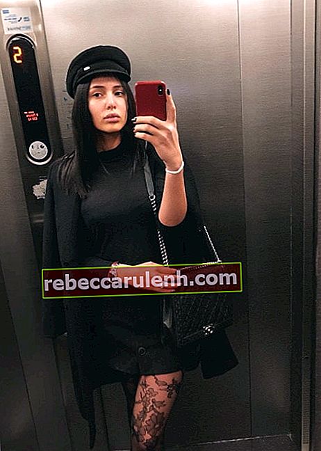 Anastasija Ražnatović appréciant de porter tout noir un samedi de février 2018