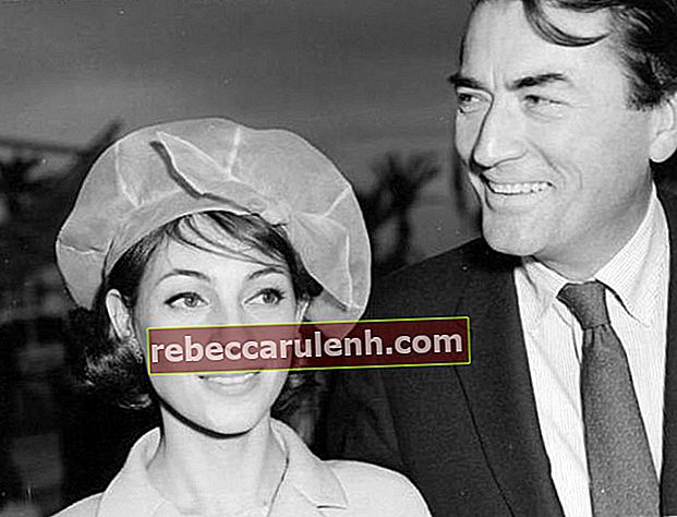 Gregory Peck und Frau Veronique in den 1950er Jahren zusammen gesehen