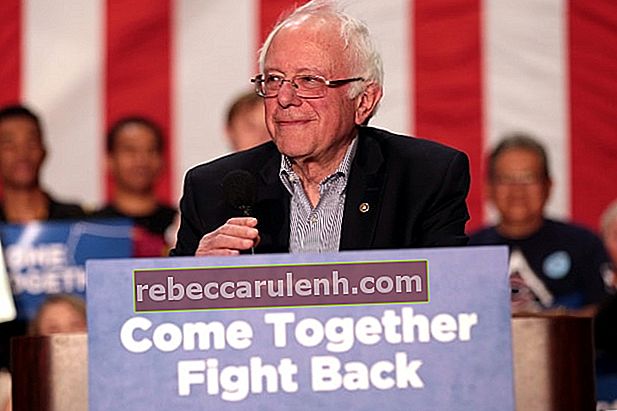 Bernie Sanders bei einer Rallye „Come Together and Fight Back“, die im April 2017 vom Democratic National Committee in Mesa, Arizona, veranstaltet wurde
