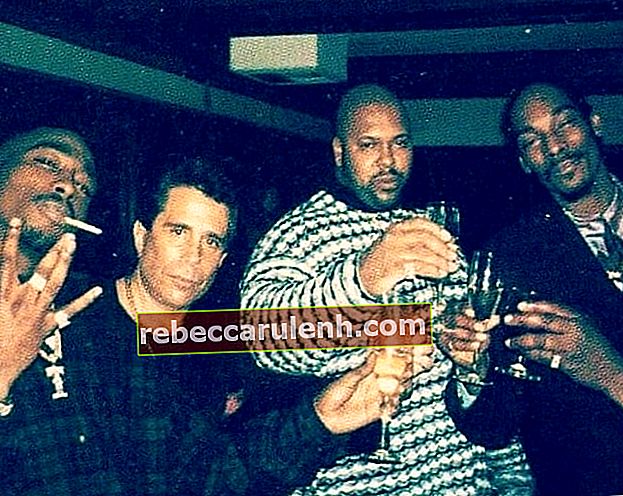 Von links nach rechts - Tupac Shakur, David Kenner, Suge Knight, Snoop Dogg