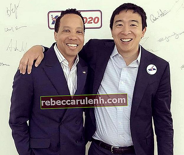 Andrew Yang (rechts) und James Felton Keith im Mai 2018