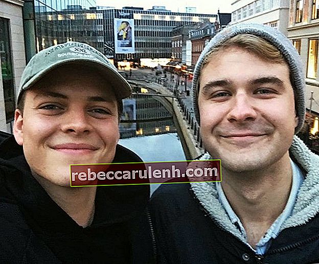 Alex Høgh Andersen (à gauche) et Magnus Haugaard Petersen dans un selfie en décembre 2018