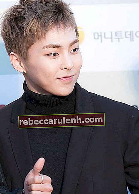Xiumin au tapis rouge des Gaon Chart K-pop Awards en février 2016