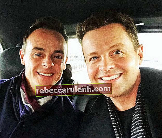 Declan Donnelly (a destra) e Anthony McPartlin in un selfie nel gennaio 2019