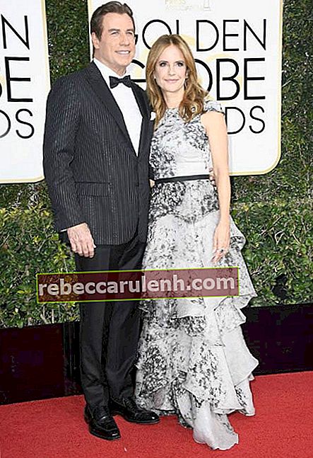 John Travolta e Kelly Preston ai Golden Globe Awards 2017