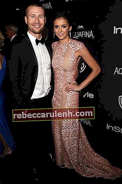 Глен Пауэлл и Нина Добрев на пост-вечеринке премии Golden Globe Awards 2016