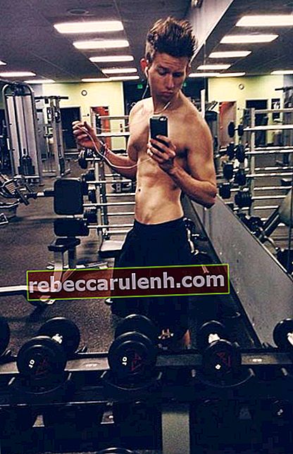 Ricky Dillon zeigt seine Bauchmuskeln auf einem Bild, das am 8. Mai 2014 auf Twitter hochgeladen wurde