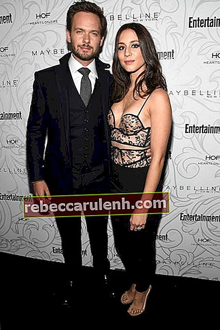 Патрик Дж. Адамс със съпругата си Троян Белизарио на парти преди наградите на SAG