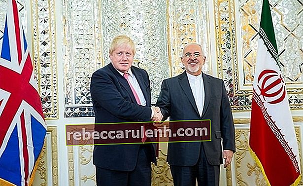 Boris Johnson (a sinistra) incontra il ministro degli esteri iraniano Mohammad Javad Zarif nel dicembre 2017